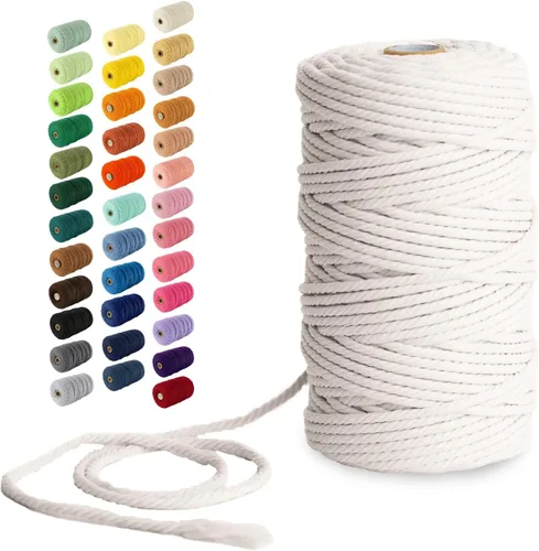 Vista 20 de Nook Theory Hilo de macramé de 3mm 109 yardas - Cuerda de macramé suave de 4mm, 5mm perfecta para nudos - Suministros de macramé para colgadores