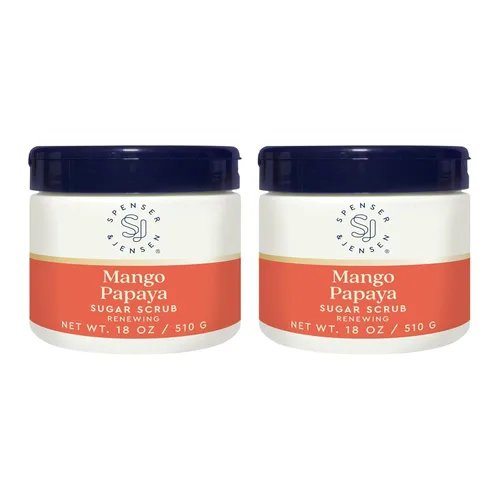 Vista 9 de Spenser & Jensen Exfoliante de azúcar de lavanda y manzanilla, exfoliante corporal hidratante y renovador para una piel suave, tersa y sedosa
