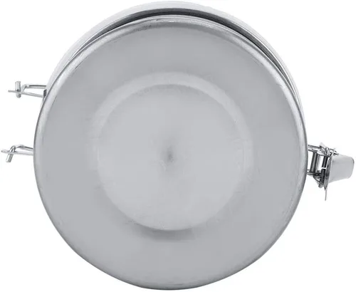 Vista 4 de Recipiente hermético de acero inoxidable para almacenamiento de alimentos con tapa con bisagras, 64.2 fl oz, para café, azúcar, dulces, té