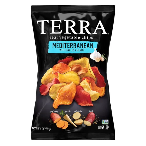 Vista 10 de Terra Chips de verduras, chips azules con sal marina, 5 onzas (paquete de 12)