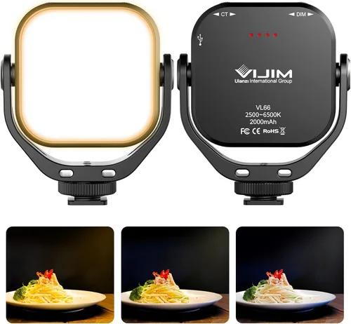 Vista 9 de ULANZI VL49 luz de vídeo LED de 2000mAh con 3 zapata fría, luz suave recargable, iluminación portátil para fotografía para DJI OSMO Sony DSLR Canon