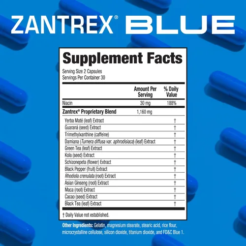 Vista 10 de Zantrex Blue Energy & Thermogenesis Boost Energy Suplemento de pérdida de peso para control del apetito, aumento de la quema de calorías y apoya
