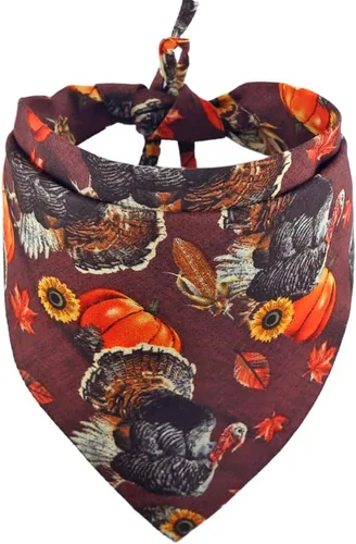 Vista 7 de Bandana de Acción de Gracias para perro, otoño, reversible, triangular, baberos, bufanda, accesorios para perros, gatos, mascotas, pequeño