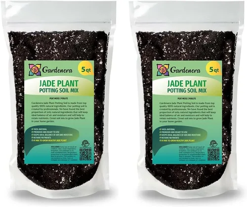 Vista 6 de GARDENERA Mezcla de tierra para macetas prémium para plantas de jade, 2 cuartos de galón, una combinación perfecta de ingredientes orgánicos para un