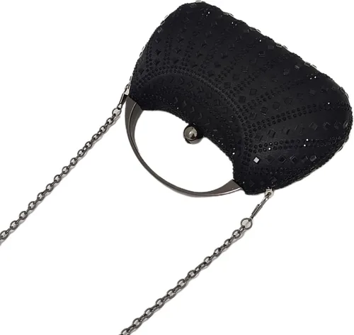Vista 7 de Elegante bolso de mano de cristal con diamantes de imitación para mujer, bolso de fiesta, boda, baile de graduación, bolsa brillante