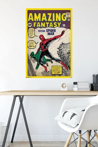 Vista 4 de Trends International Póster de pared de Marvel Comics-Spider-Man, 24 x 36 pulgadas, versión premium sin marco, dormitorio