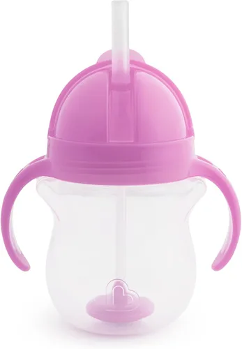 Vista 18 de Munchkin Any Angle Vaso Sippy para Niños Pequeños, Vaso con Pajita Lastrada a Prueba de Derrames con Asas de Transición para Bebés de 6 Meses en Azul
