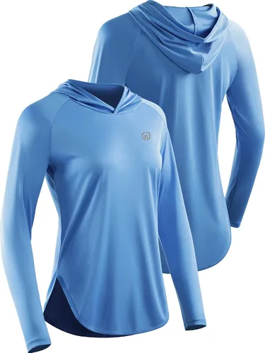 Vista 2 de NELEUS Women's Sun Protection Running Athletic Long Sleeve Hoodie Shirts
