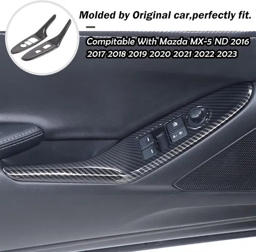 Vista 3 de Compatible con Mazda MX-5 ND Miata 2016 2017 2018 2019 2020 2021 2022 2023 2024 automóvil ABS 4 piezas de puertas delanteras y traseras aspecto