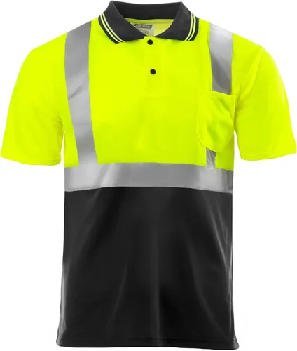 Vista 2 de JORESTECH Polo de seguridad con diseño de poliéster para ocultar las manchas y bolsillo cosido en el pecho