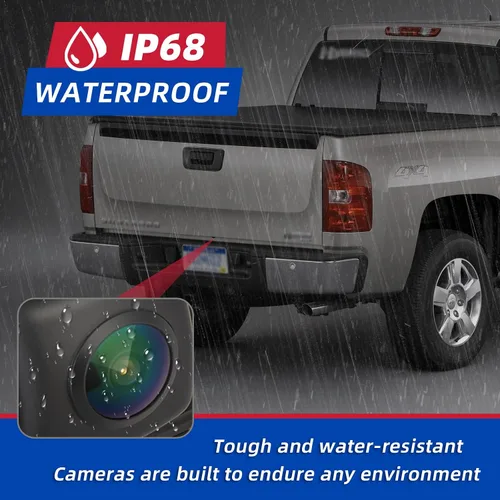 Vista 5 de Cámara de respaldo compatible con Chevy Silverado GMC Sierra 1500 2500 3500 3500 2016 2017 2018 2019 Vista trasera adecuada para reemplazo de puerta