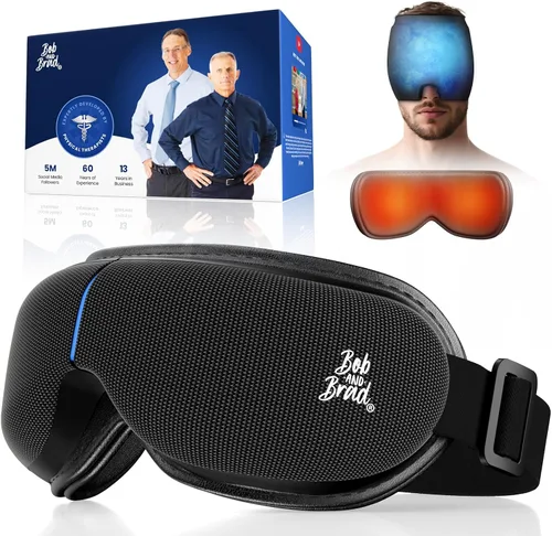 Vista 11 de BOB AND BRAD - Masajeador de ojos con calor y enfriamiento, máscara ocular EyeOasis 2 para migrañas, apta para FSA/HSA, masajeador facial térmico