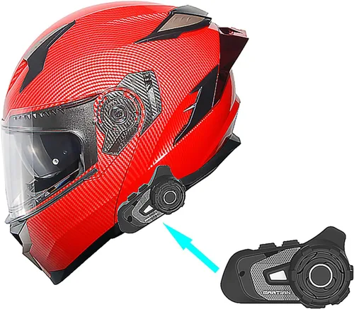 Vista 13 de 1Storm - Casco modular de cara completa para moto, certificado DOT, para adultos, doble visera abatible con escudo interior para sol y lista