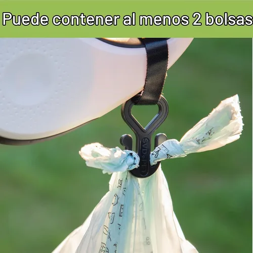Vista 3 de SVD.PET Soporte para bolsas de excrementos de perro, soporte para bolsas de desechos, bolsa de excremento de perro, soporte para manos libres (negro)
