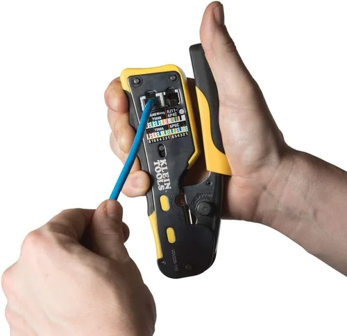 Vista 4 de Klein Tools Crimpadora modular de trinquete VDV226-110 + probador de cable LAN de red VDV526-100