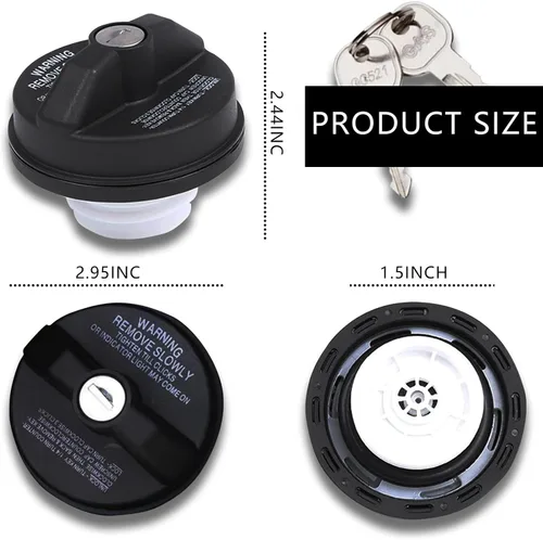 Vista 2 de 1 tapa de gas con bloqueo, tapa de combustible con cerradura, compatible con 4runner, Fj Cruiser, Tacoma, Tundra, Acura, Chevy Camaro, Crv y más