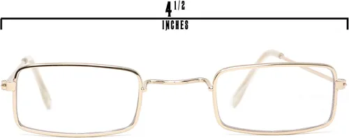 Vista 6 de Skeleteen Old Man - Gafas rectangulares para disfraz 1 par