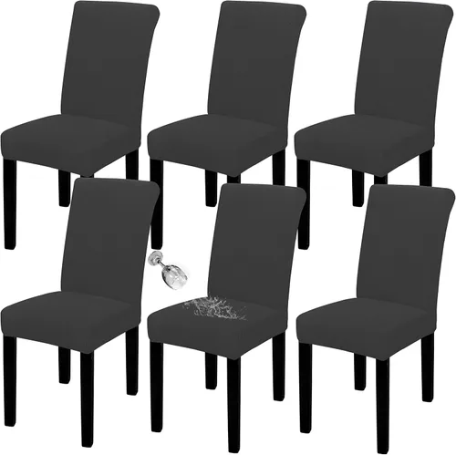 Vista 57 de Easy-Going - Juego de 2 fundas para sillas de comedor 100% impermeables, de tela Jacquard elástica, fundas protectoras removibles y lavables