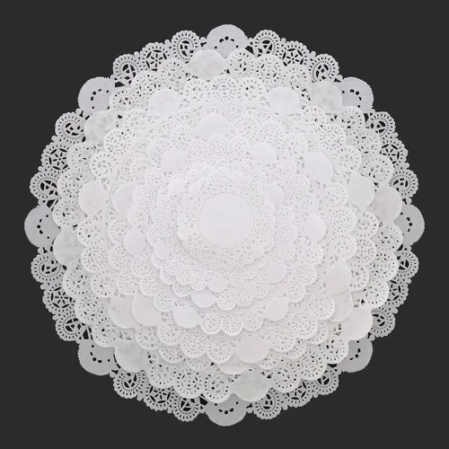 Vista 5 de Royal 10 pulgadas desechables de papel de encaje Doilies, caja de 5000