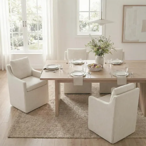 Vista 9 de KISLOT Juego de 1 sillas de comedor tapizadas con funda lavable