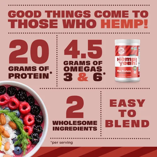 Vista 4 de Manitoba Harvest CABRA ¡Sí! Polvo de proteína max orgánico, sin azúcar, 16 oz; con 20 g de proteína y 4.5g Omegas 3 y 6 por porción, keto-amigable