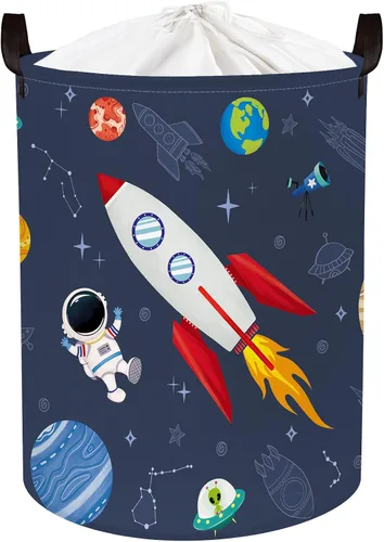 Vista 8 de Clastyle Space Planets - Cesta de almacenamiento plegable para niños, 45L