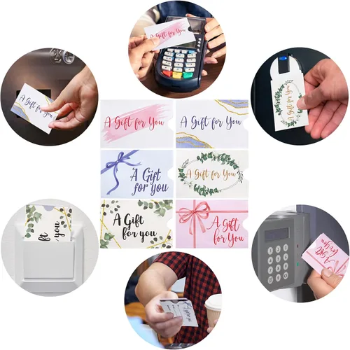 Vista 4 de Paquete de 300 fundas para tarjetas, protector de tarjetas de crédito, portadores de tarjetas llave de hotel, mini sobres para tarjetas
