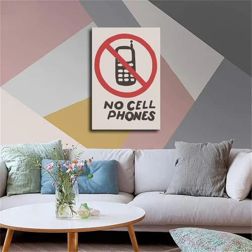 Vista 3 de Camiseta de fiesta sin teléfonos celulares Luke's Diner Poster Home Wall Art Decor Gilmore Girls TV Show Gift Restaurant Canvas Painting HD Picture