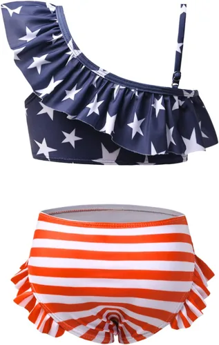 Vista 20 de CHILDRENSTAR Trajes de baño de dos piezas para niñas, traje de baño de playa y piscina