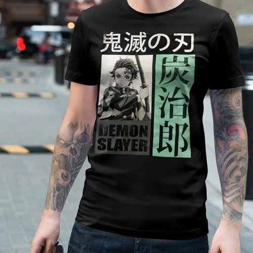 Vista 2 de Demon Slayer Kimetsu no Yaiba Tanjiro Kamado Camiseta