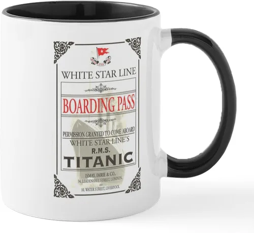 Vista 10 de CafePress The Courageous Titanic Band Taza de café de cerámica de 11 oz (11.0 fl oz)