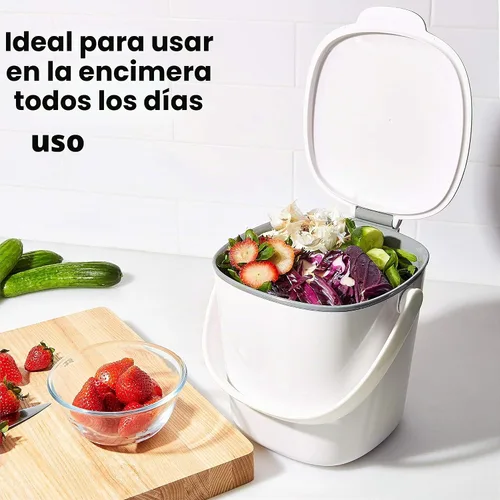Vista 3 de OXO OXO Good Grips - Cubo de basura para compost (1,75 galones/6,62 L)., Blanco/Gris