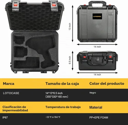 Vista 6 de Funda para llave de impacto y dinamométrico Dewalt - Caja de herramientas dura impermeable para juego Dewalt, bolsa de kit combinado de herramientas
