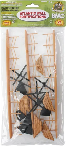 Vista 5 de BMC WW2 Atlantic Wall Fortifications - 21pc plástico ejército hombres accesorios
