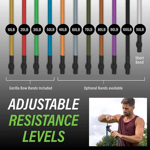 Vista 3 de Gorilla Fitness Resistance Bands for Gorilla Bow Original and Gorilla Bow Travel