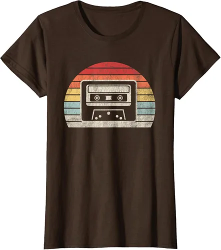 Vista 13 de Retro Cassette Tape 80s 90s Nostalgia T-Shirt Negro