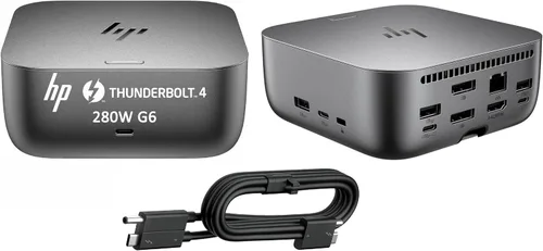 Vista 10 de HP USB-C Dock 100W G5, estación de acoplamiento 9 en 1, hasta 3 pantallas