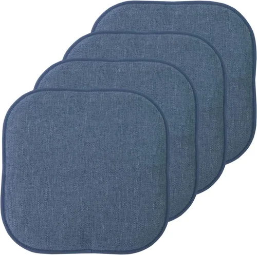 Vista 140 de Sweet Home Collection Cojines de espuma viscoelástica para silla, antideslizantes, diseño de panal de abeja, 16 x 16 pulgadas, paquete de 2