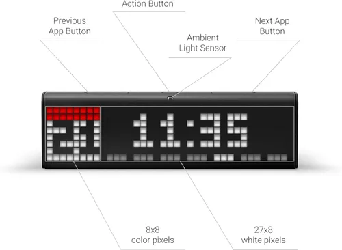 Vista 2 de Reloj de tiempo con WiFi para Smart Home Lametric
