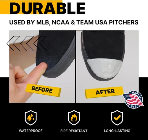 Vista 4 de Pro Cleat Saver Adhesive, Softball & Baseball Cleat Cover Toe Protectors Shoes & Cleats - Waterproof Protective Layer & Shoe