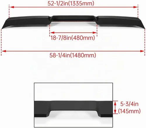 Vista 2 de Kojem Alerón de Techo de Cabina de Camión Ala Superior Compatible con Toyota Tundra CrewMax 2014-2021
