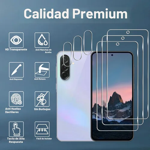 Vista 2 de Paquete de 3+3 protectores de pantalla para Samsung Galaxy A36 5G +