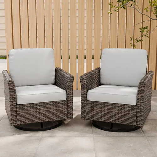 Vista 17 de EAGLE PEAK Ocean Vista - Sofá de mimbre para patio al aire libre, cojines profundos, muebles de ratán resistentes a la intemperie, sofá biplaza