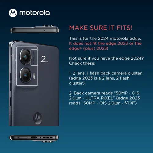 Vista 14 de Motorola Edge (2023) Funda protectora híbrida transparente - Ajuste de precisión, elegante funda para teléfono con absorción de golpes