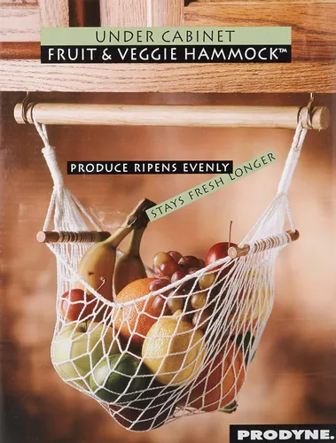 Vista 2 de Hamaca de frutas y verduras de madera de haya de la marca Prodyne, Bajo gabinete, Marrón