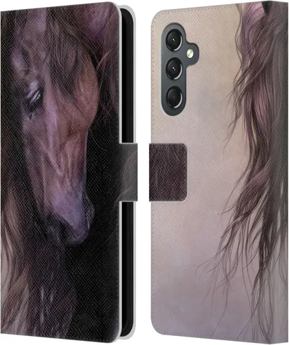 Vista 242 de Head Case Designs Officially Licensed Laurie Prindle A Morgan Christmas Western Stallion Leather Wallet Case Compatible with Samsung Galaxy A07 4G