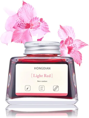 Vista 15 de Asvine Hongdian Pluma estilográfica con tinta embotellada Azul, Botella de tinta de 60ml para pluma estilográfica sin carbono