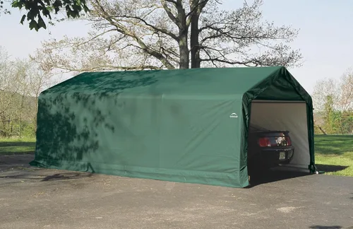 Vista 9 de 73432 carpa con estilo en punta ShelterLogic en gris, 12' x 20' x 10', Verde