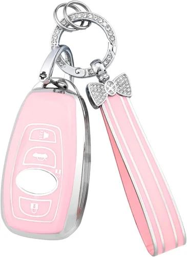 Vista 18 de PIFOOG Funda para llavero Mercedes, 3 botones, color rosa, TPU brillante, accesorios para llaves de automóvil, funda protectora para Mercedes Benz