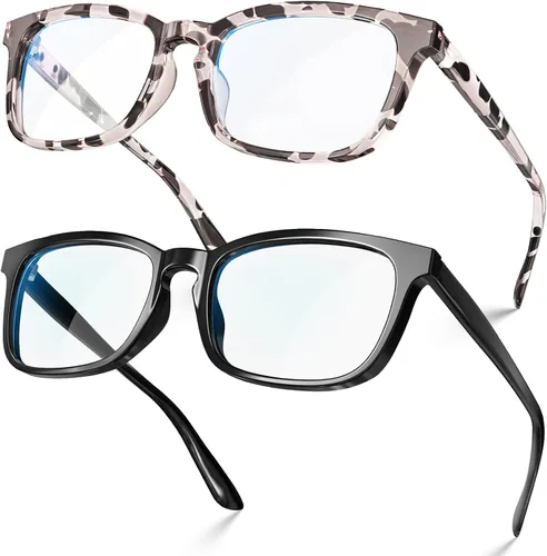 Vista 18 de VISOONE - Lentes cuadrados con bloqueo de luz azul y antireflejante para computadora, videojuegos; para mujeres y hombres MONTANA